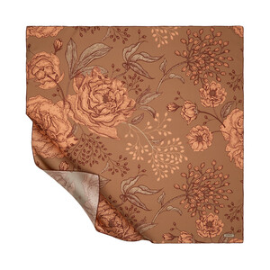 Mink Rosa Patterned Twill Silk Scarf - Thumbnail