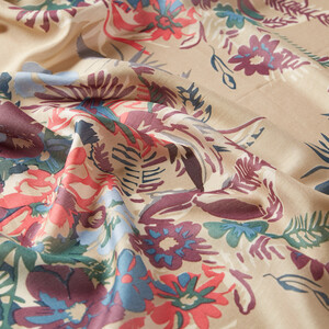Mink Spring Breeze Print Modal Silk Scarf - Thumbnail
