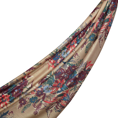 Mink Spring Breeze Print Modal Silk Scarf