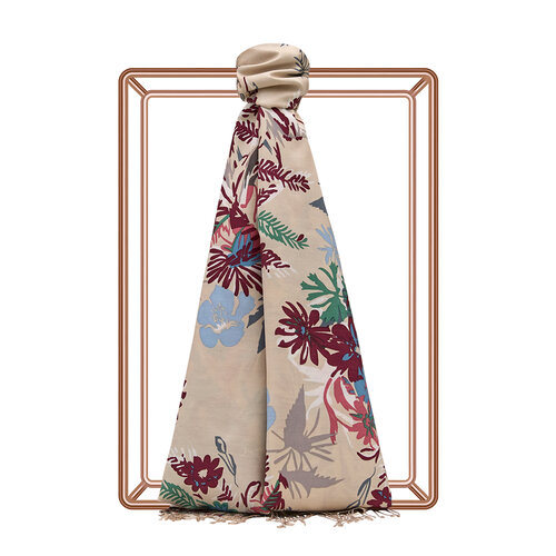 Mink Spring Breeze Print Modal Silk Scarf