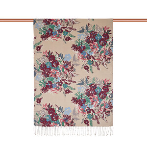 ipekevi - Mink Spring Breeze Print Modal Silk Scarf (1)