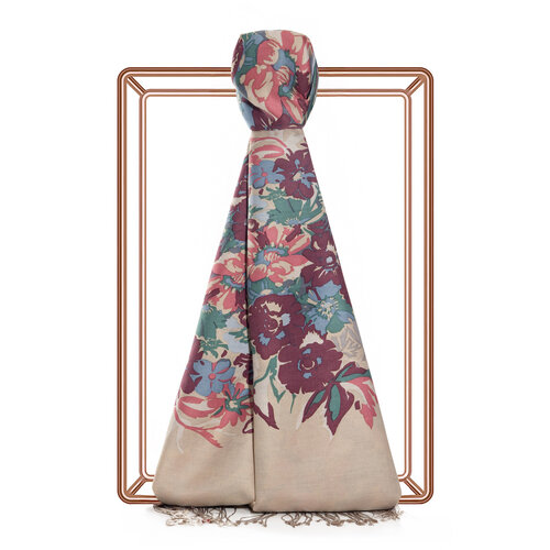 Mink Spring Breeze Print Modal Silk Scarf