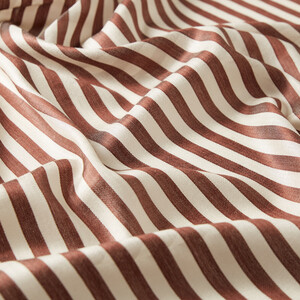 Mink Striped Silk Scarf - Thumbnail