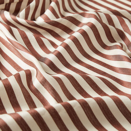 Mink Striped Silk Scarf