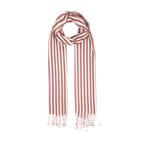 Mink Striped Silk Scarf