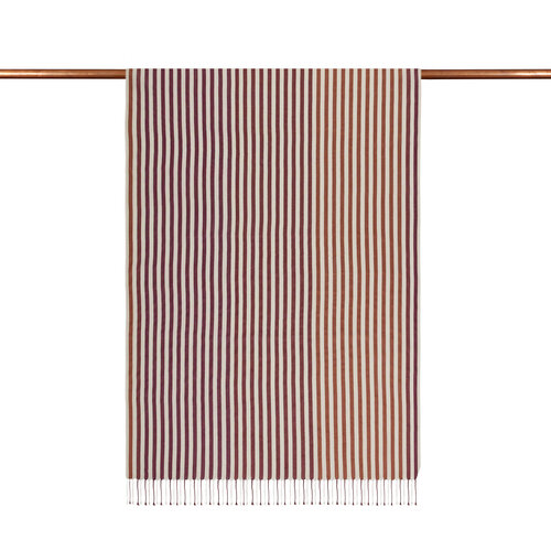 Mink Striped Silk Scarf