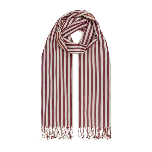 Mink Striped Silk Scarf