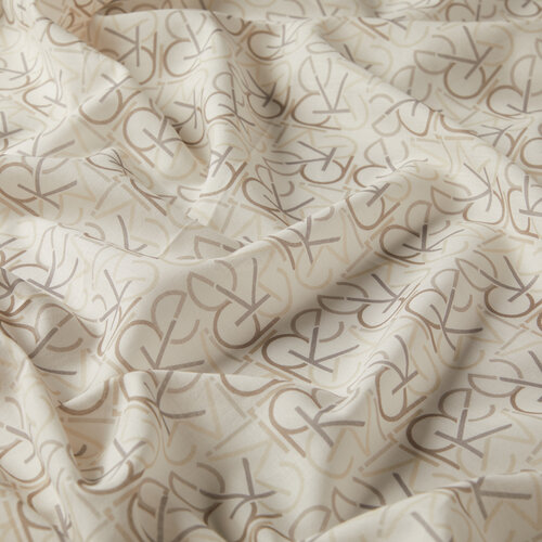 Mink Typo Monogram Cotton Scarf