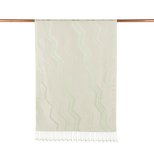 Mint Green Ethnic Zigzag Silk Scarf