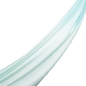 Mint Green Gradient Silk Scarf - Thumbnail