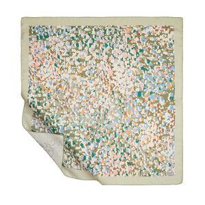 Mint Green Illusion Twill Silk Scarf - Thumbnail