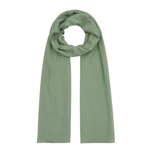 Mint Green Plain Cotton Scarf - Thumbnail