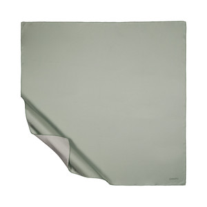 Mint Green Plain Silk Twill Scarf - Thumbnail