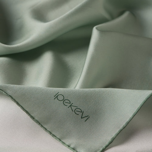 Mint Green Plain Silk Twill Scarf