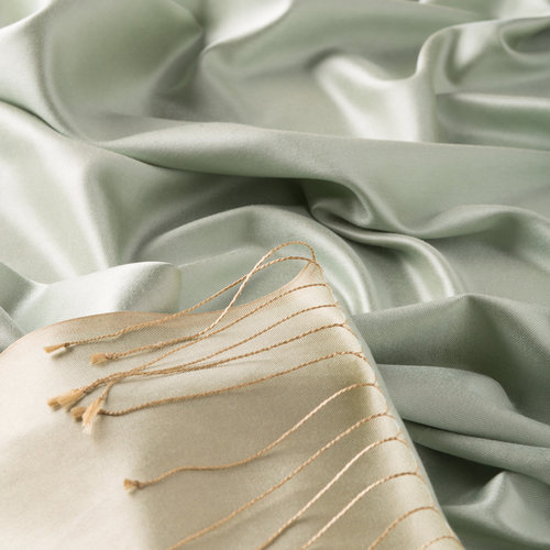 Mint Green Reversible Silk Scarf
