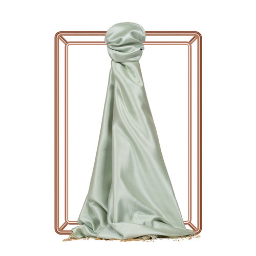 Mint Green Reversible Silk Scarf