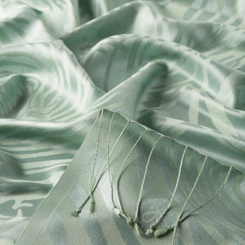 Mint Green Zebra Jacquard Silk Scarf