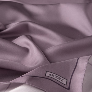 ipekevi - Misty Lilac Frame Silk Twill Scarf (1)