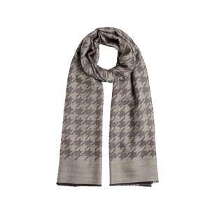 Misty Lilac Houndstooth Patterned Scarf - Thumbnail