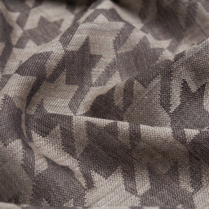 Misty Lilac Houndstooth Patterned Scarf - Thumbnail
