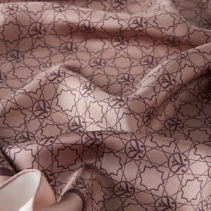 Misty Lilac Mini Seljuk Monogram Silk Twill Scarf - Thumbnail