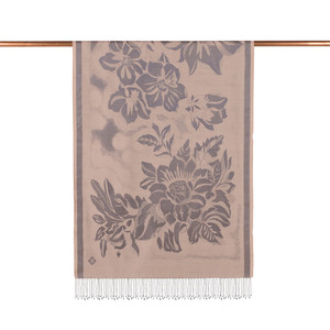 Misty Lilac Nev Garden Jacquard Silk Scarf - Thumbnail