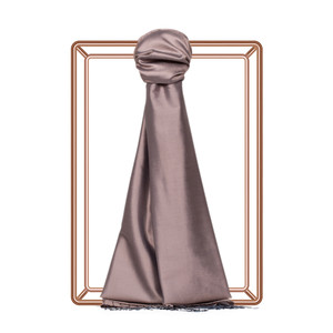 Misty Lilac Plain Silk Scarf - Thumbnail