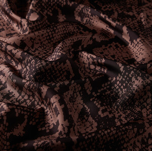 Misty Lilac Snake Print Silk Twill Scarf - Thumbnail