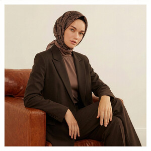 Misty Lilac Snake Print Silk Twill Scarf - Thumbnail