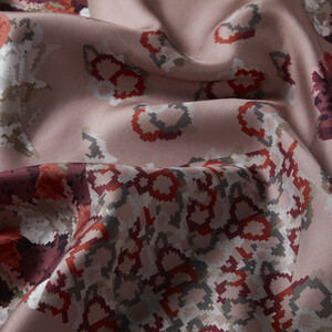 ipekevi - Mısty Pink Lego Flower Twill Silk Scarf (1)