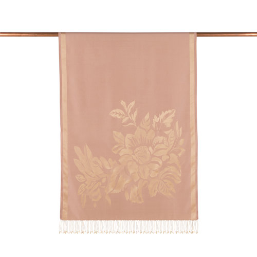 Misty Pink Royal Garden Jacquard Silk Scarf
