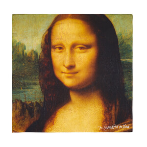 Mona Lisa Saten İpek Mendil - Thumbnail