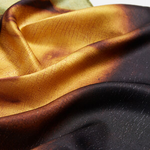 Mona Lisa Satin Silk Pocket Square - Thumbnail