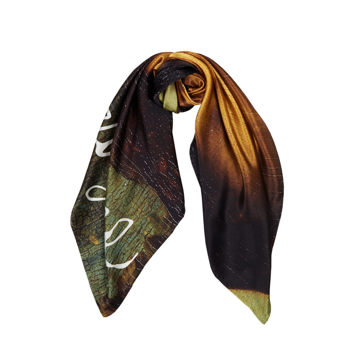 Mona Lisa Satin Silk Scarf | Ipekevi