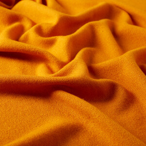 Mustard Yellow Cashmere Wool Silk Scarf - Thumbnail