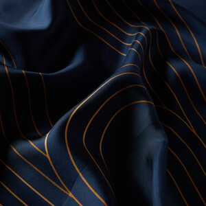 ipekevi - Navy Aqueduct Print Silk Twill Scarf (1)