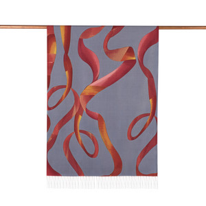 ipekevi - Navy Betta Print Silk Scarf (1)