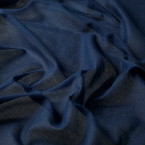 ipekevi - Navy Blsck Plain Cotton Scarf (1)