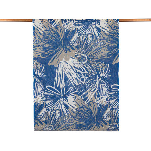 Navy blue Flower Shadow Print Modal Cotton Scarf