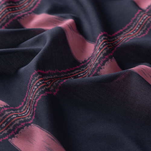 Navy Blue Rhythm Cotton Scarf