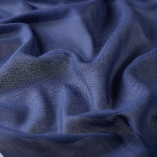 Navy Bordered Modal Silk Scarf