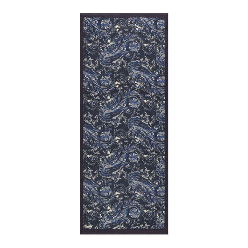 Navy Breeze Print Tencel Scarf