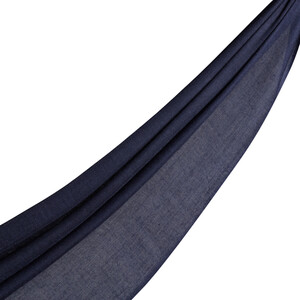 ipekevi - Navy Cashmere Wool Silk Prime Scarf (1)