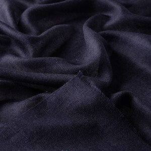 Navy Cashmere Wool Silk Prime Scarf - Thumbnail