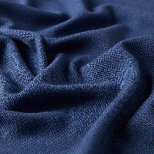 Navy Cashmere Wool Silk Scarf