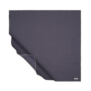 Navy Equilateral Loop Cotton Scarf - Thumbnail