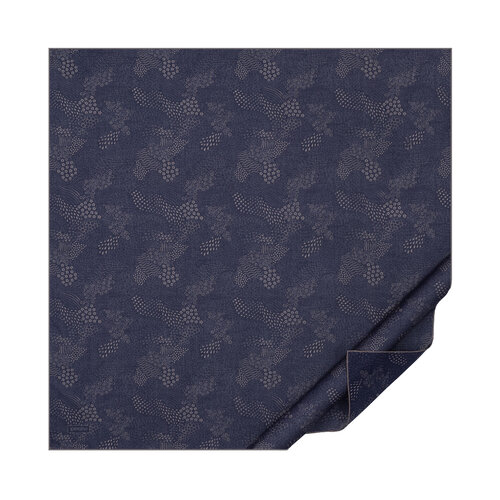 Navy Ethnic Harmony Print Cotton Scarf