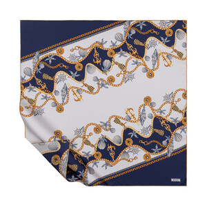 ipekevi - Navy Gulf Twill Silk Scarf