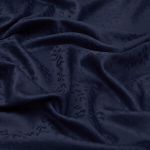 ipekevi - Navy Leopard Jacquard Silk Scarf (1)