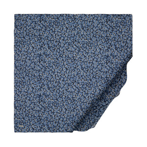 Navy Leopard Print Cotton Scarf - Thumbnail